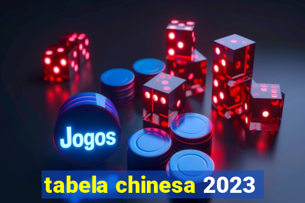 tabela chinesa 2023